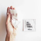 SANITIZING & MOISTURIZING WIPES FOR WHEN A PESKY IV KEEPS YOU FROM THE SINK