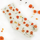 POSIES FOR YOUR TOESIES- BAMBOO SOCKS DYED W/REAL GARDEN FLOWERS