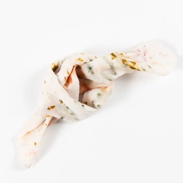 YOU ARE BEAUTIFUL - HEAD SCARF OR NECK WRAP DYED W/REAL GARDEN FLOWERS