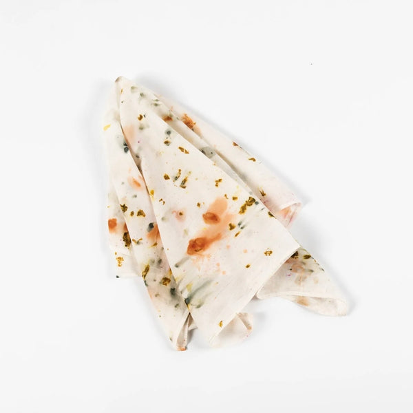 YOU ARE BEAUTIFUL - HEAD SCARF OR NECK WRAP DYED W/REAL GARDEN FLOWERS