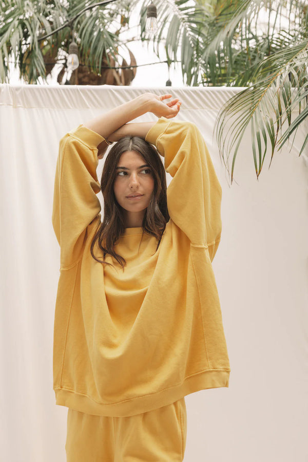 DOLKII EVERYDAY OVERSIZED SWEATER - LEMON