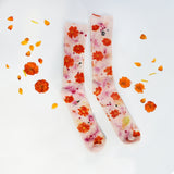 POSIES FOR YOUR TOESIES- BAMBOO SOCKS DYED W/REAL GARDEN FLOWERS