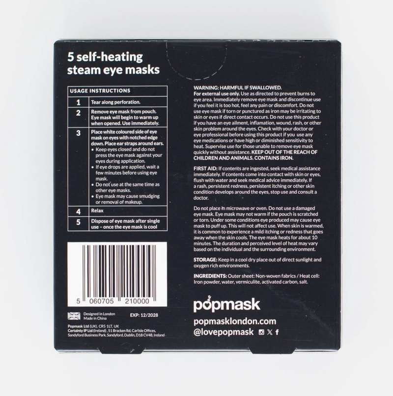 COMFORTING & GENTLE STEAM MASKS FOR BEDTIME