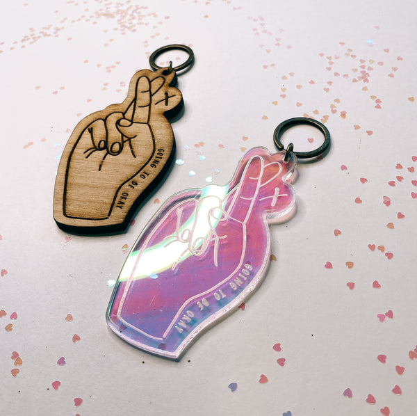 Fingers Crossed Keychain