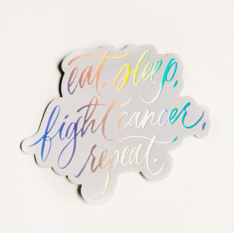 CANCER FIGHTING HOLO STICKER