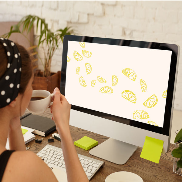 Lemon Wallpaper Digital Download